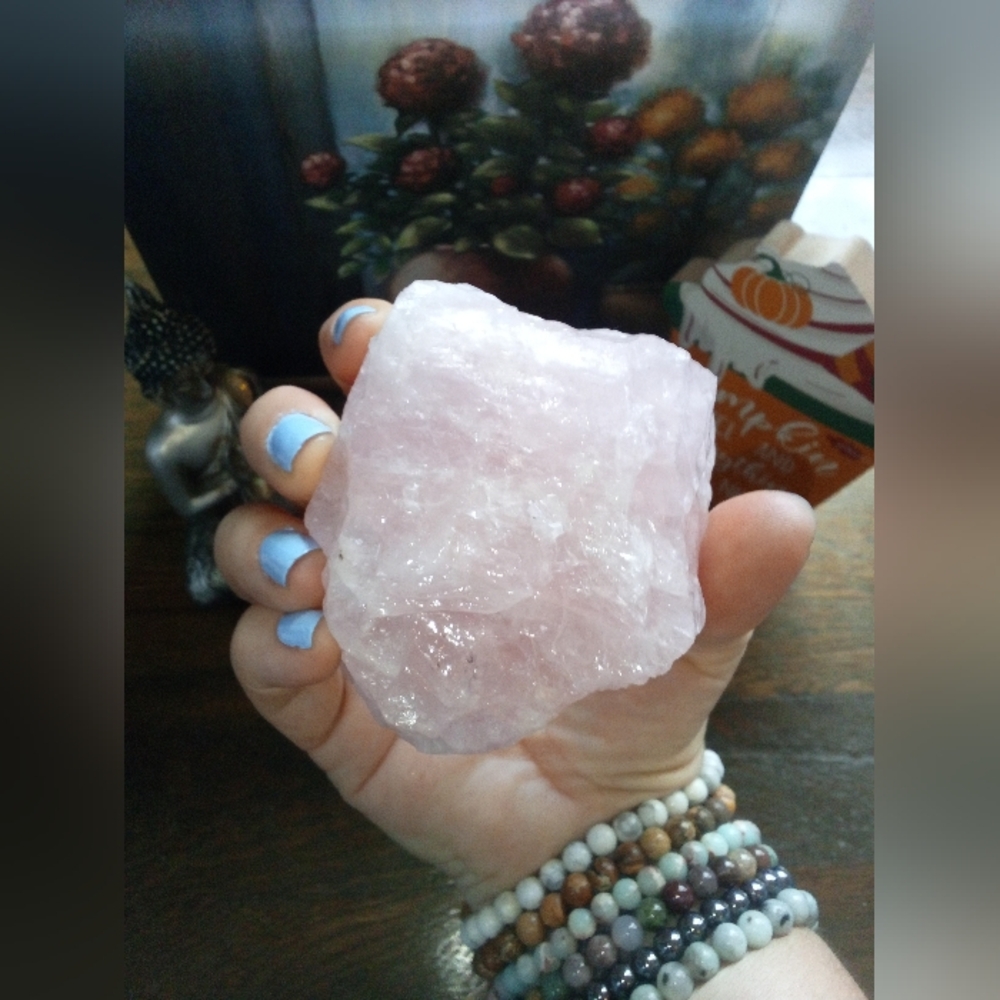 Raw Rose Quartz Crystal From Brazil